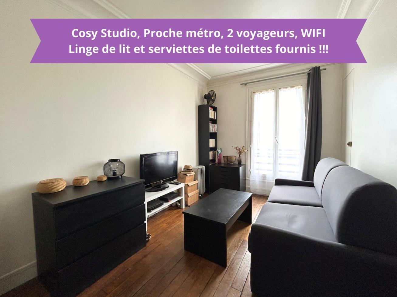 Cosy Studio - Proche Metro - 2 Voyageurs Lejlighed Levallois-Perret Eksteriør billede